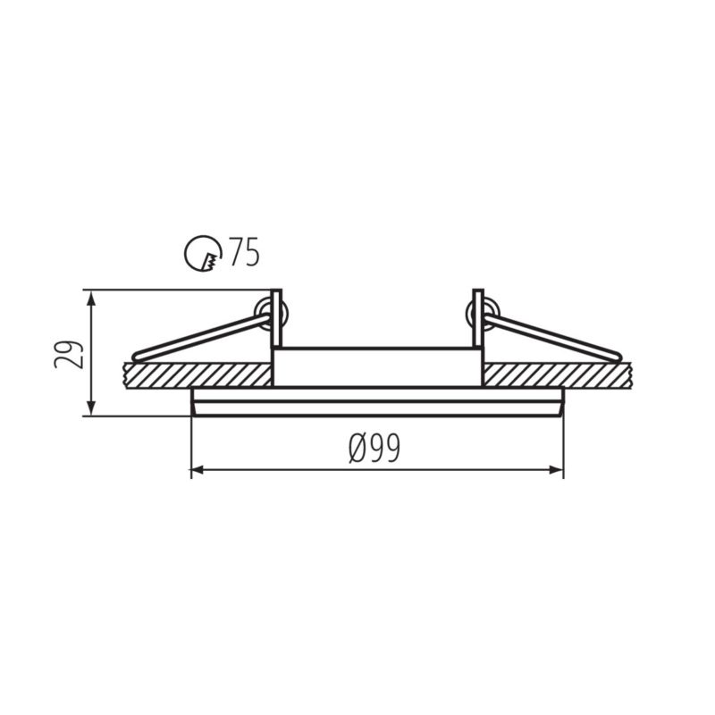 Pierścień oprawy punktowej LightLogic LL CILI DTO-B 30540 oczko halogen sufit spot czarny 1 szt.