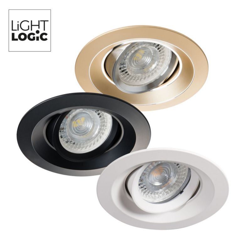 Pierścień oprawy punktowej LightLogic LL CILI DTO-B 30540 oczko halogen sufit spot czarny 1 szt.