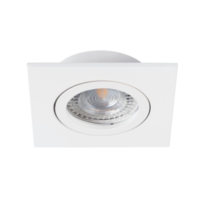 Pierścień oprawy punktowej LightLogic LL COSS DTL-W 30544 oczko spot sufitowa regulacja kwadrat biały 1 szt.