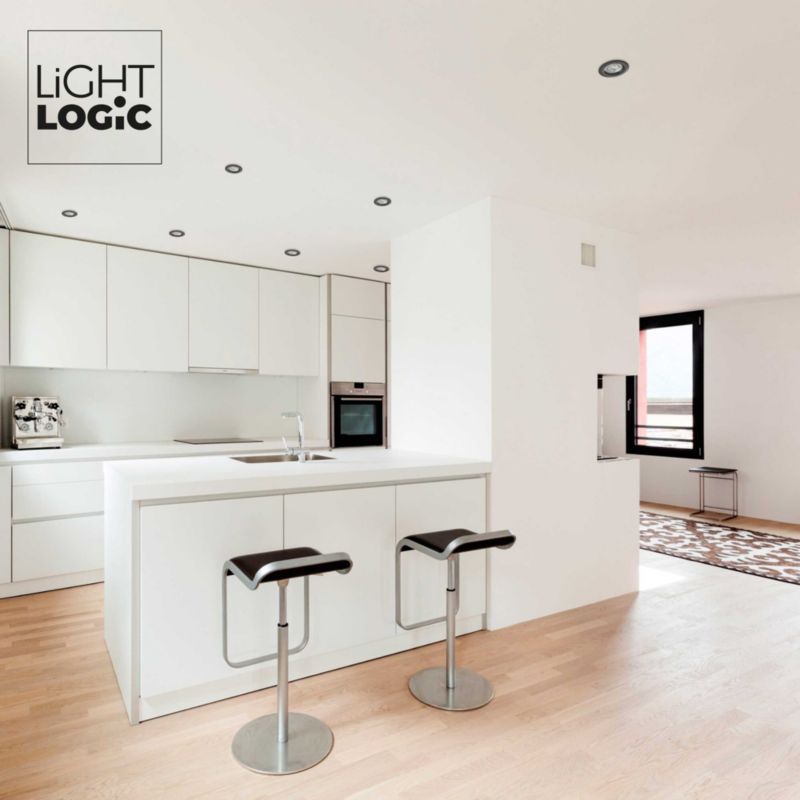 Pierścień oprawy punktowej LightLogic LL DUS DSO-B 30535 oczko halogenowe spot czarna regulowana do wbudowania 1 szt.
