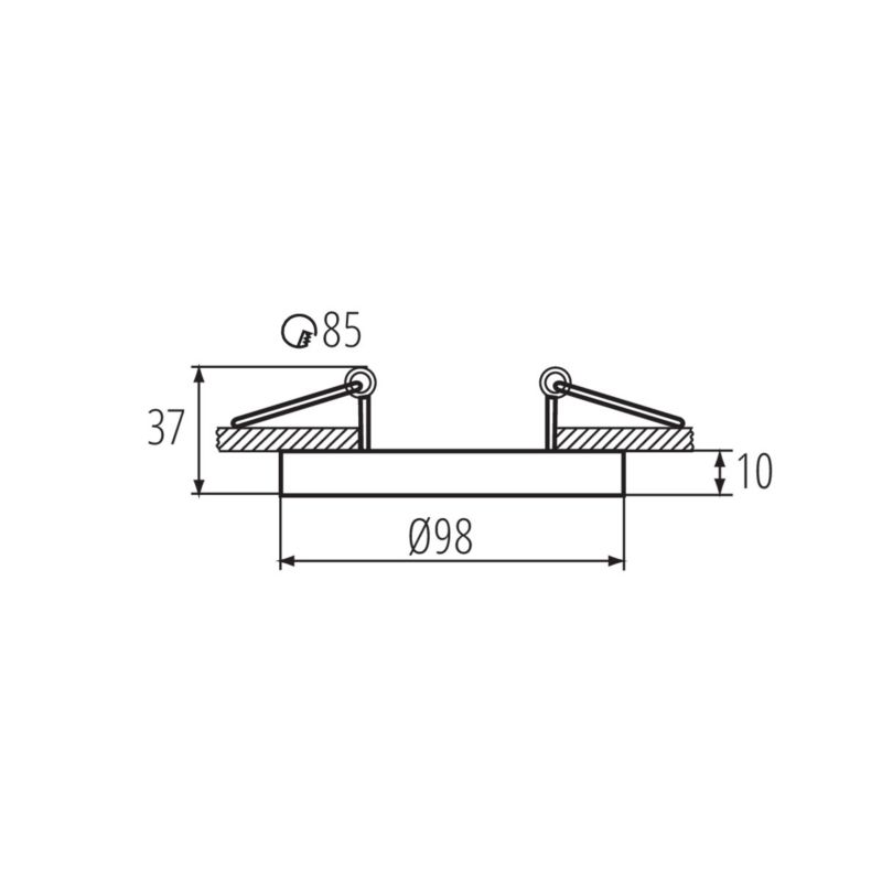 Pierścień oprawy punktowej LightLogic MINI BORD SLIM DTO-W 31255 oczko halogenowe do wbudowania spot biała 1 szt.