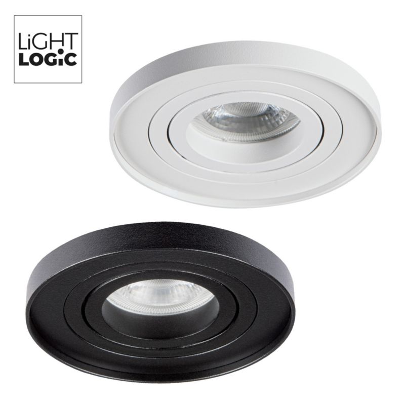 Pierścień oprawy punktowej LightLogic MINI BORD SLIM DTO-W 31255 oczko halogenowe do wbudowania spot biała 1 szt.