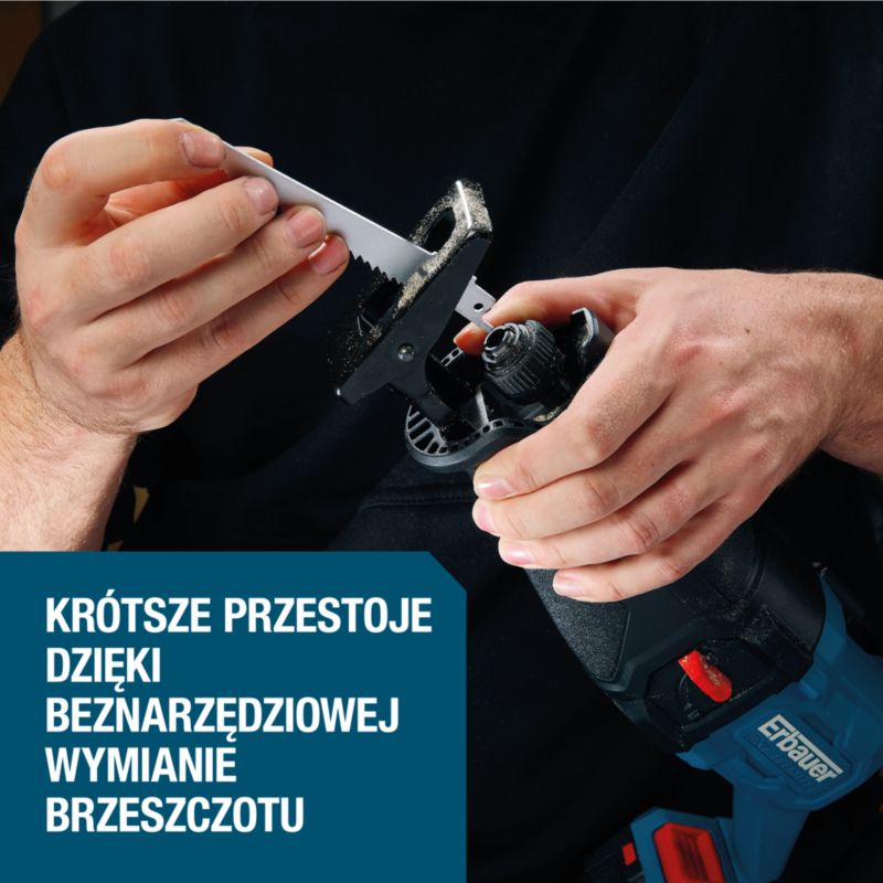 Piła szablasta Erbauer G2 18 V bez akumulatora ERI1089RSP