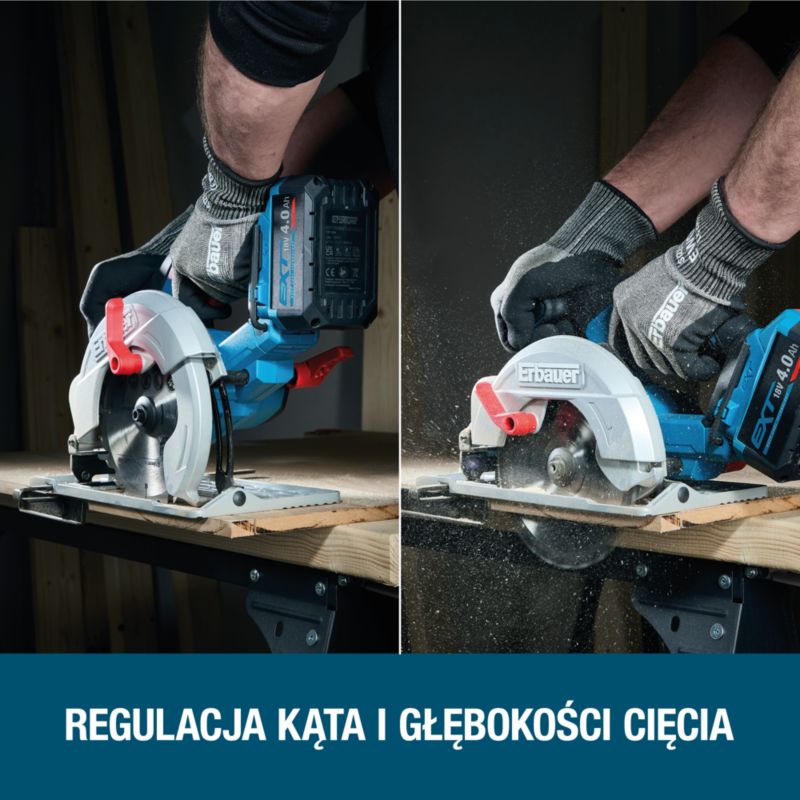 Pilarka tarczowa Erbauer G2 165 mm 18 V bez akumulatora