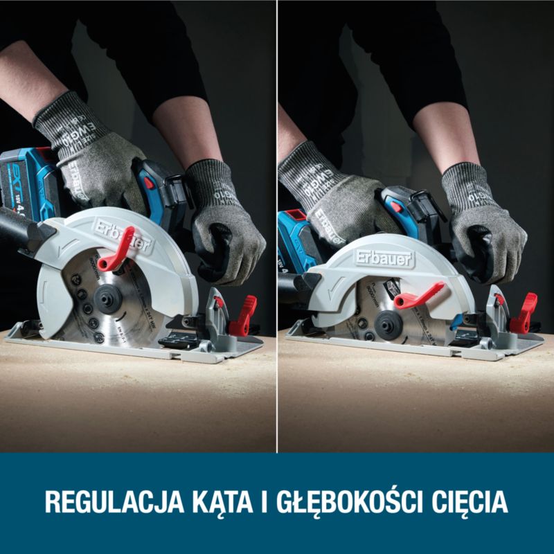 Pilarka tarczowa Erbauer G2 190 mm 18 V bez akumulatora