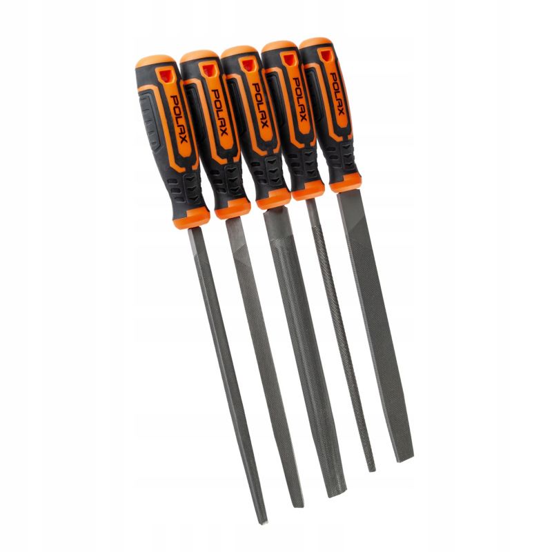 Pilnik okrągły Polax metalowy ręczny do metalu 200mm stal T10 1 szt.