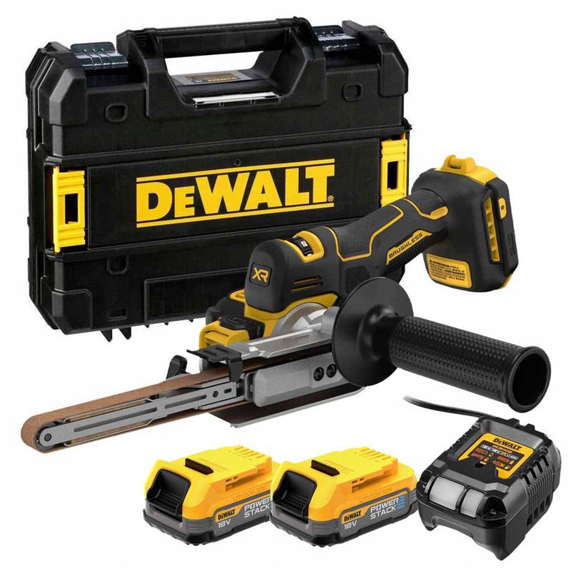 Pilnik taśmowy DeWalt 18 V 2 akumulatory 1,7 Ah POWERSTACK TSTAK taśma 13 x 457 mm DCM200E2T 1 szt.