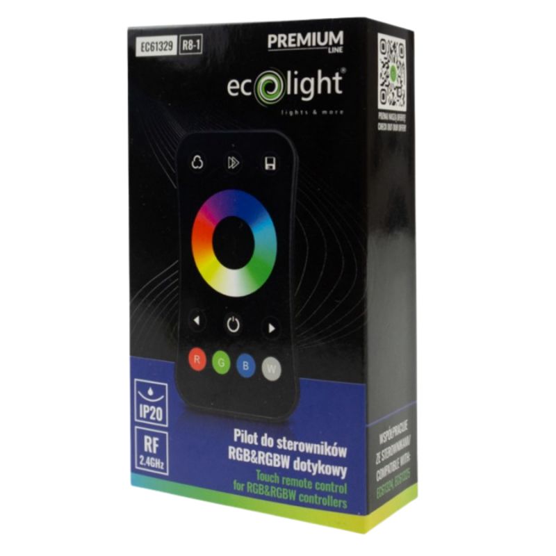 Pilot Eco-Light R8-1 RF EC61329 Bezprzewodowy Dotykowy Do RGB RGBW 1 Szt