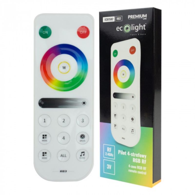 Pilot RGB RF 4-strefowy ECO LIGHT EC61585 do ster. LED SD-3