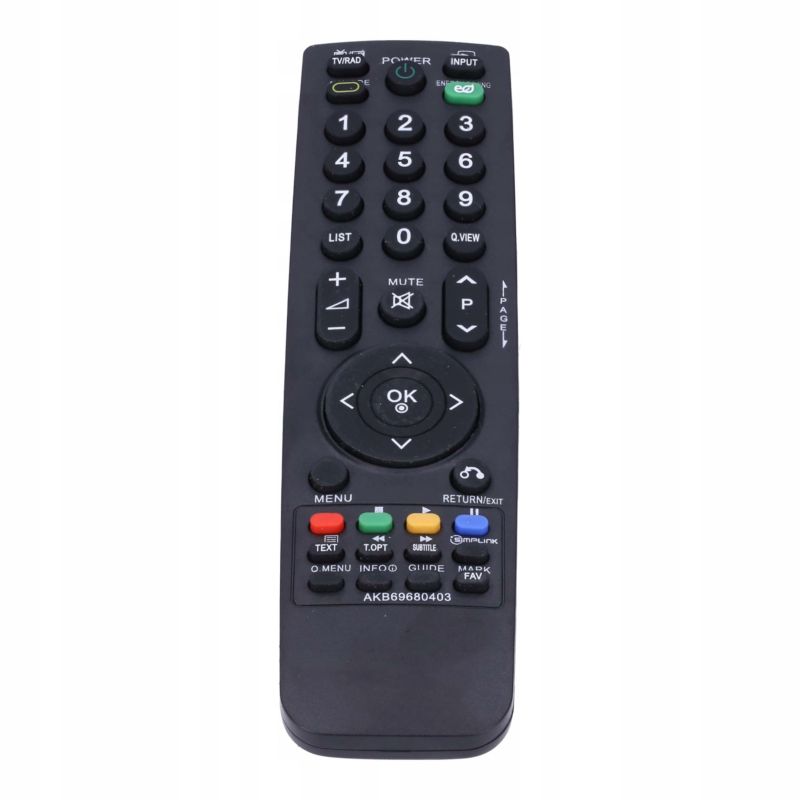 Pilot, Sillar, do telewizora LG Smart TV seria 19LH, 32LF, 47LH, zamiennik AKB69680403 +4x baterie AAA Electrolux, zestaw, 5szt
