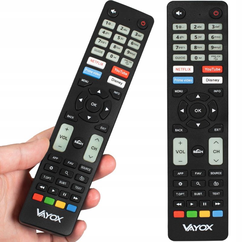 Pilot zdalnego sterowania do TV Vayox (obsługuje TV 19 marek) VA0285 1szt.