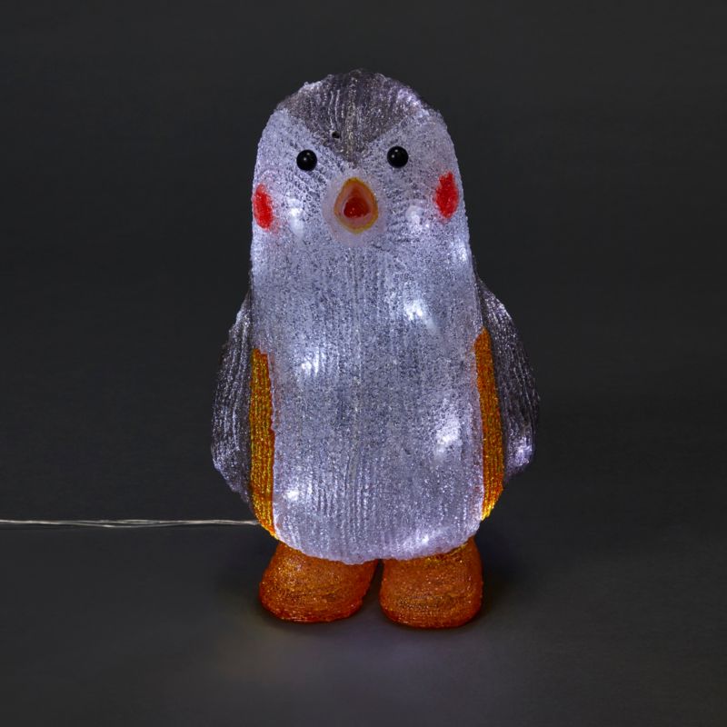 Pingwin zewnętrzny LED mały akrylowy