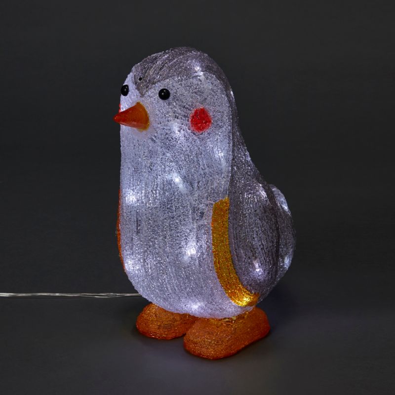 Pingwin zewnętrzny LED mały akrylowy