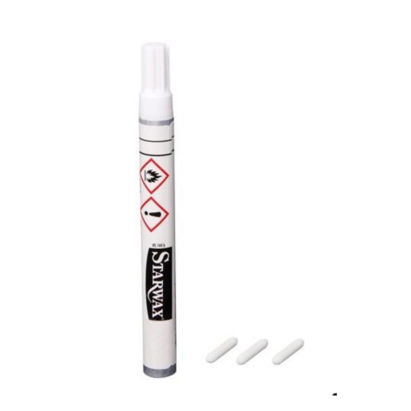 Pisak do renowacji spoin + 3 Końcówki, Starwax Białe fugi, Doskonałe krycie, Szybkoschnący 1 szt.