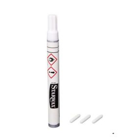 Pisak do renowacji spoin + 3 Końcówki, Starwax Białe fugi, Doskonałe krycie, Szybkoschnący 1 szt.