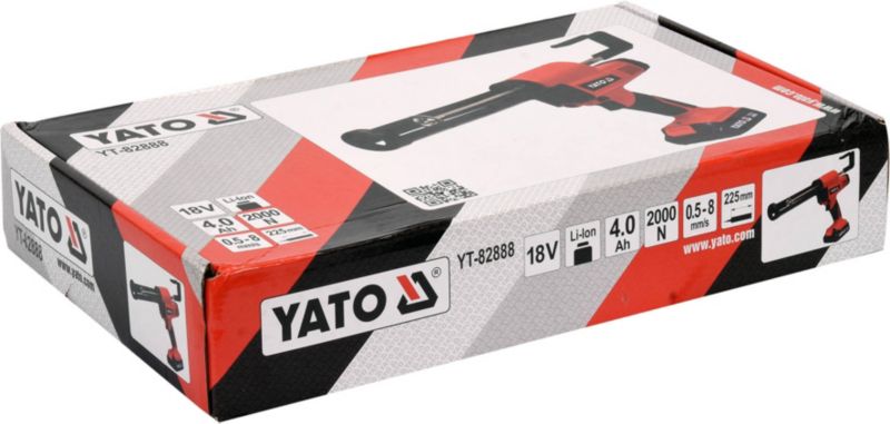 Pistolet do kartuszy Yato z akumulatorem 4,0 Ah Li-Ion 18 V
