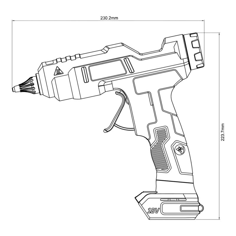 Pistolet do kleju Mac Allister Solo 18V bez akumulatora