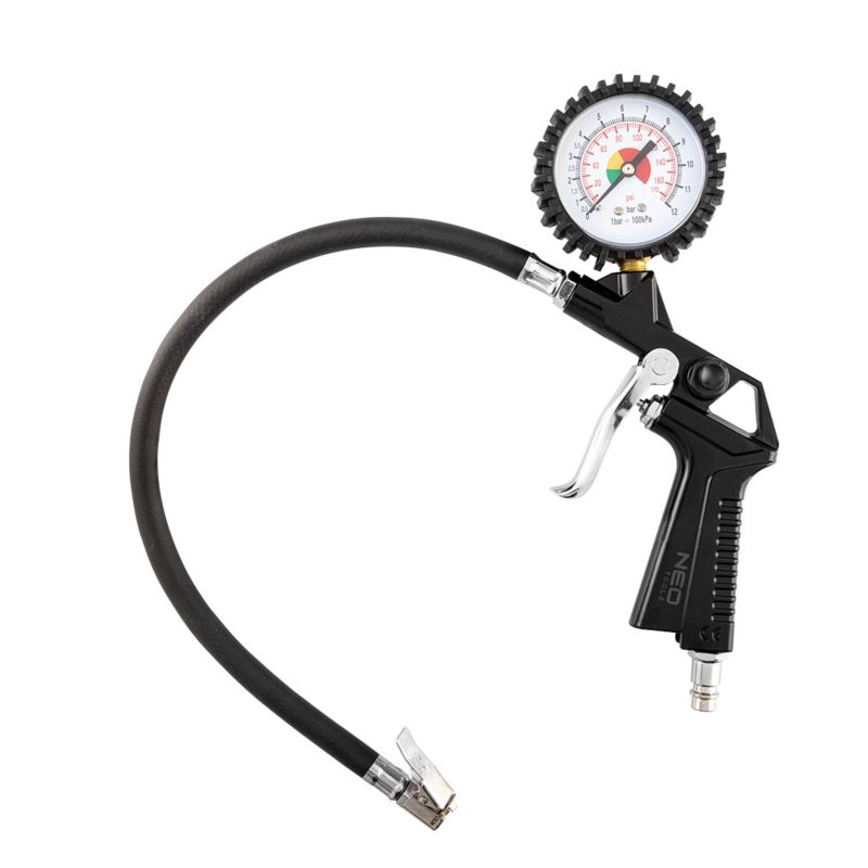 Pistolet do pompowania NEO TOOLS  z manometrem o średnicy 63 mm1 szt