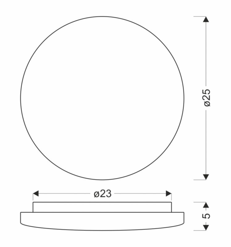 Plafon 25cm Candellux Linda biały okrągły 25cm LED 18W 4000K 1350lm IP20 - 1 szt.