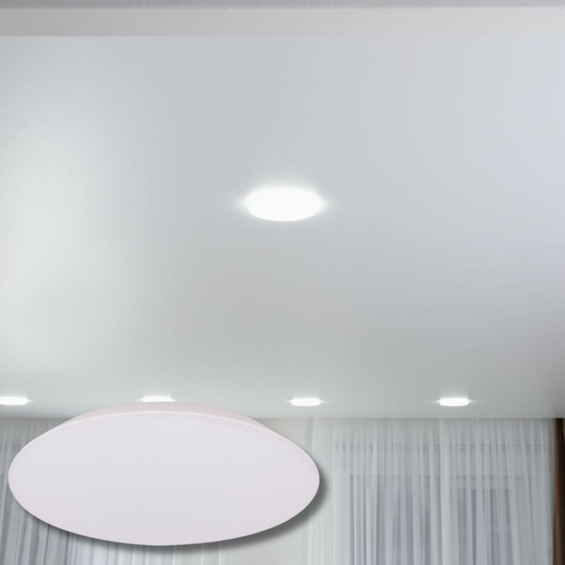 Plafon Candellux Mega biały LED 12W 4000K 900lm  IP20 wym: 4,5 x 23 x 23 cm akryl - 1 szt.