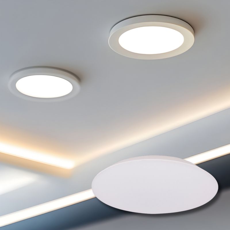 Plafon Candellux Mega biały LED 12W 4000K 900lm  IP20 wym: 4,5 x 23 x 23 cm akryl - 1 szt.
