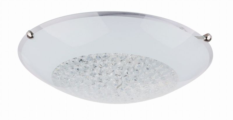 Plafon Candellux Pristina biały LED 16W 4000K 1300lm  IP20 wym: 10 x 40 x 40 cm szkło - 1 szt.