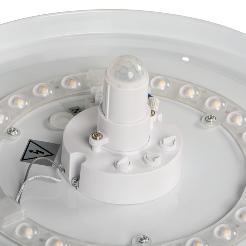 Plafon czujnik PIR Kanlux FOGLER biały okrągły 28cm LED 12W biały neutralny 4000K 1000lm IP20 - 1 szt.
