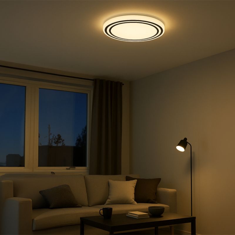 Plafon DPM LED 18 W 1000 lm CTT biały / czarny