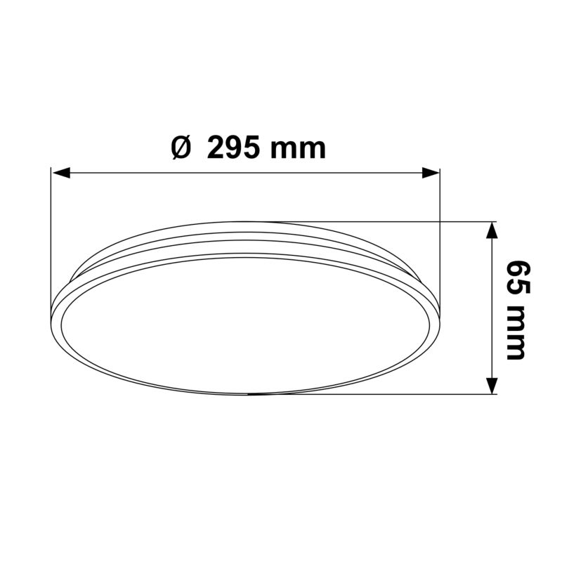Plafon DPM LED 18 W 1000 lm CTT biały / czarny