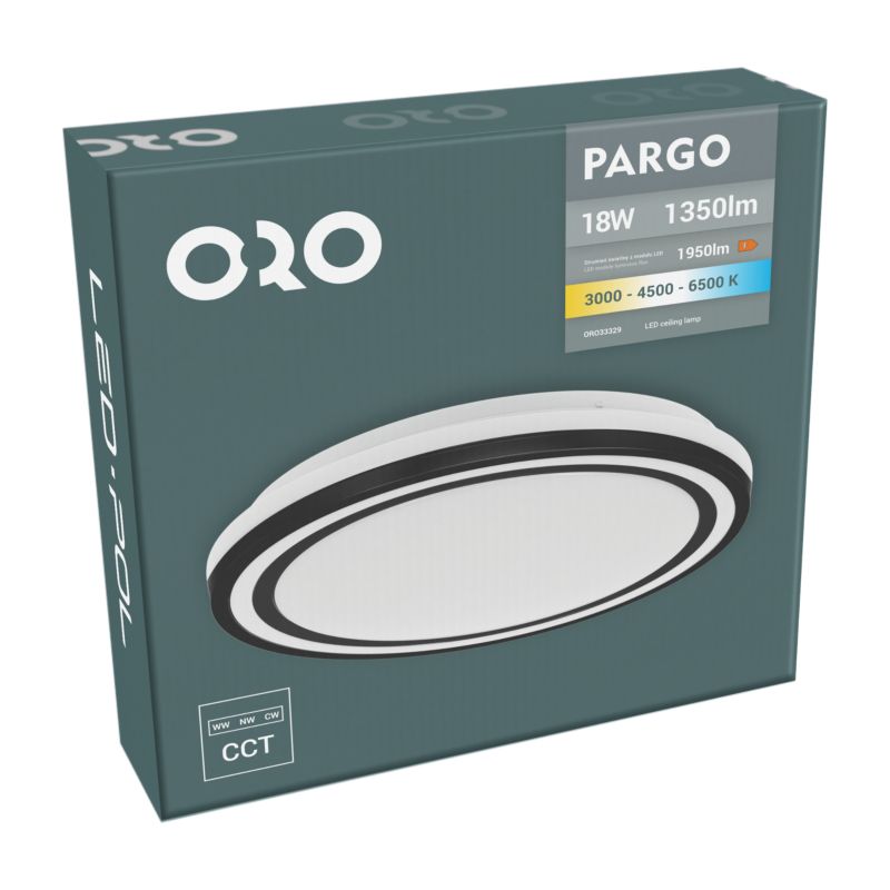 Plafon DPM LED 18 W 1000 lm CTT biały / czarny