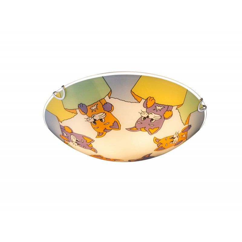 Plafon dziecięcy Globo KIDDY 40606 multikolor, 2xE27, 30 cm radosne oświetlenie pokoju dziecka 1 szt.