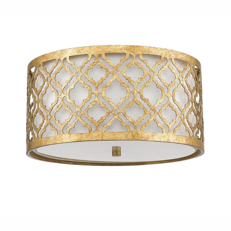 Plafon Gilded Nola Arabella postarzany złoto-kremowy  2 x E27 x 60W IP20 wym: 20,3 x 40,6 x 40,6 cm - 1 szt.