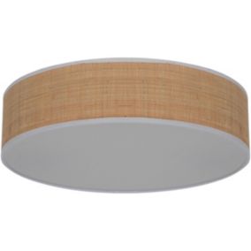 Plafon GoodHome Oilbird 2 X E27 słoma