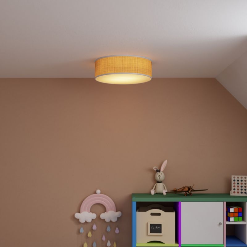 Plafon GoodHome Oilbird 2 X E27 słoma