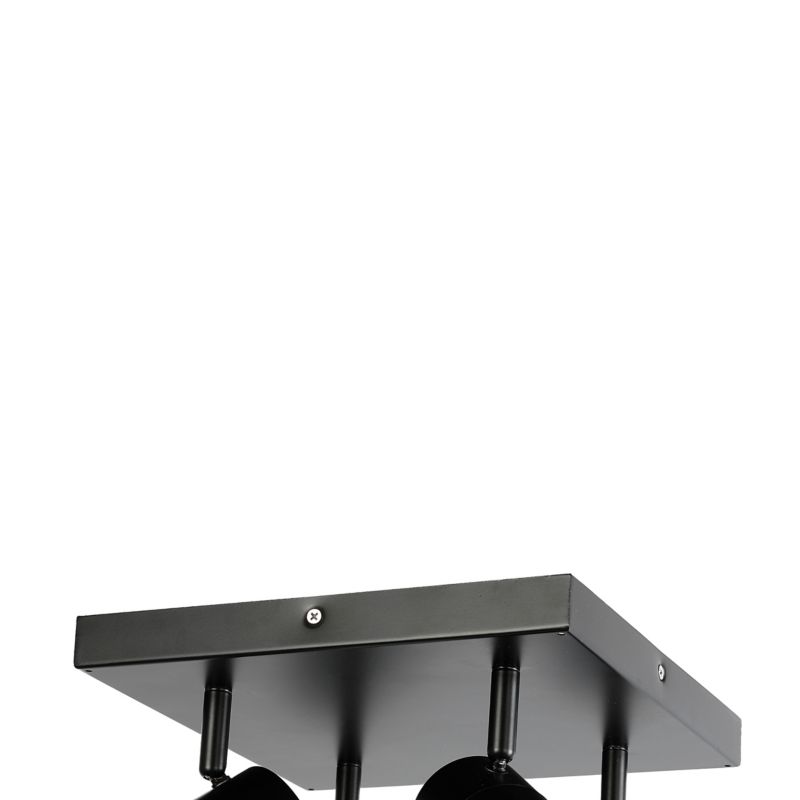 Plafon GoodHome Tellot 4 x GU10 IP44 czarny