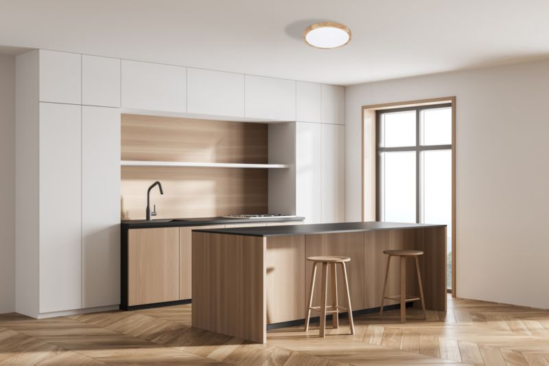 Plafon Italux Alata LED 32 W imitacja drewna