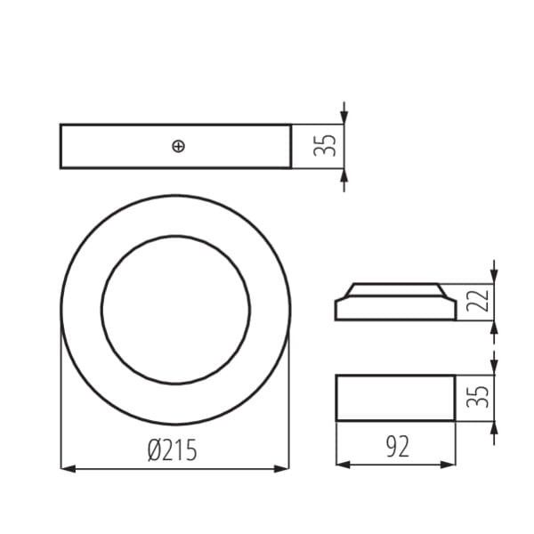 Plafon Kanlux Carsa biały LED 18W 4000K 1200lm  IP20 wym: 4 x 21 x 21 cm tworzywo sztuczne - 1 szt.
