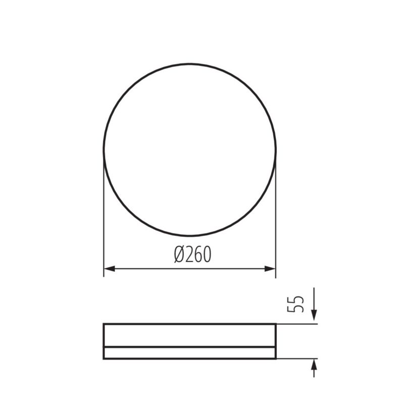 Plafon Kanlux Iper biały LED 26W 4000K 3120lm czujnik IP65 wym: 5,5 x 26 x 26 cm tworzywo sztuczne - 1 szt.
