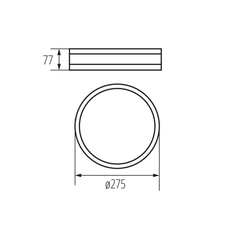 Plafon Kanlux Jasmin czarno-biały  1 x E27 x 20W IP20 wym: 7,7 x 27,5 x 27,5 cm - 1 szt.