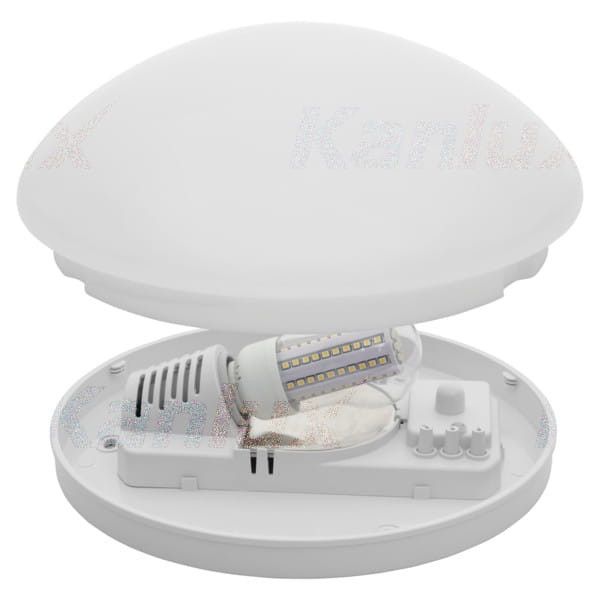 Plafon Kanlux Pires E biały  1 x E27 x 25W IP44 wym: 11 x 28 x 28 cm - 1 szt.