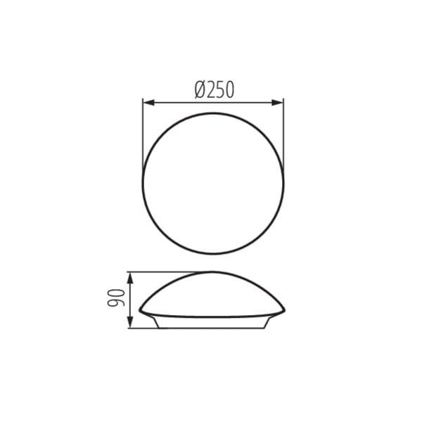 Plafon Kanlux Plafmin biały  1 x E27 x 40W IP20 wym: 9 x 25 x 25 cm - 1 szt.