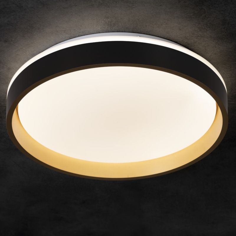 Plafon Kanlux SOLN z pilotem czarny okrągły LED 25W 1460lm Odcienie bieli IP20 -1 szt.