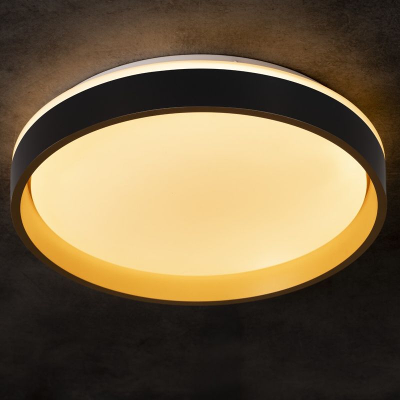 Plafon Kanlux SOLN z pilotem czarny okrągły LED 25W 1460lm Odcienie bieli IP20 -1 szt.