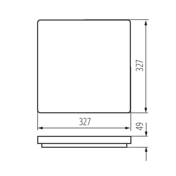 Plafon Kanlux Varso biały LED 24W 4000K 2280lm  IP54 wym: 5 x 33 x 33 cm tworzywo sztuczne - 1 szt.