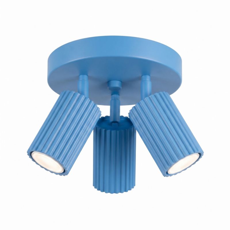 Plafon KARBON 3P błękitny Sollux Lighting 1 szt.