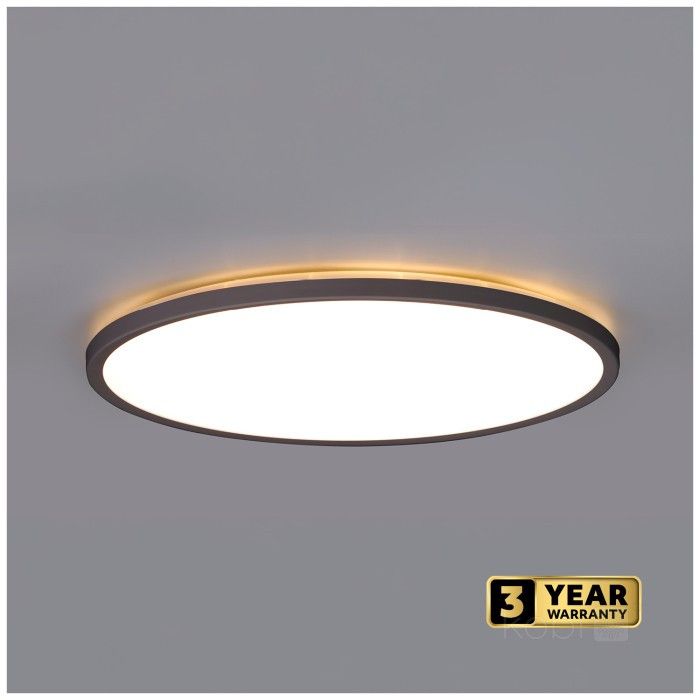 Plafon Kobi NIVERA CIRCLE z pilotem czarny okrągły LED 24W 2280lm Odcienie bieli IP54 -1 szt.
