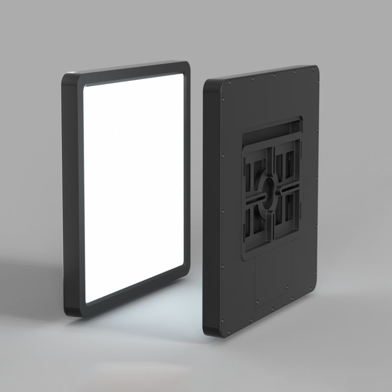 Plafon kwadratowy Italux Bastia czarny kwadratowy 30cm LED 24W Biały zmienny 2800-6000K 2800lm IP20 - 1 szt.