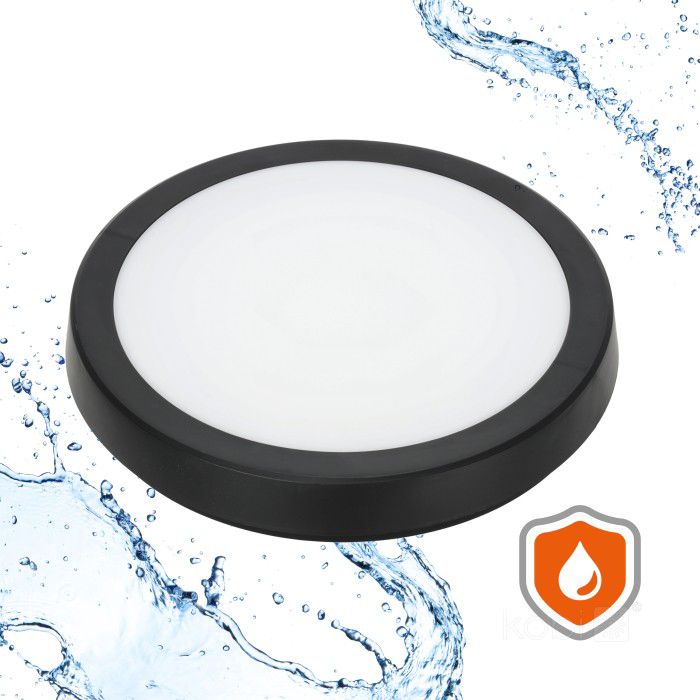 Plafon LED 18W Kobi 3cct IP65 czarny 1szt