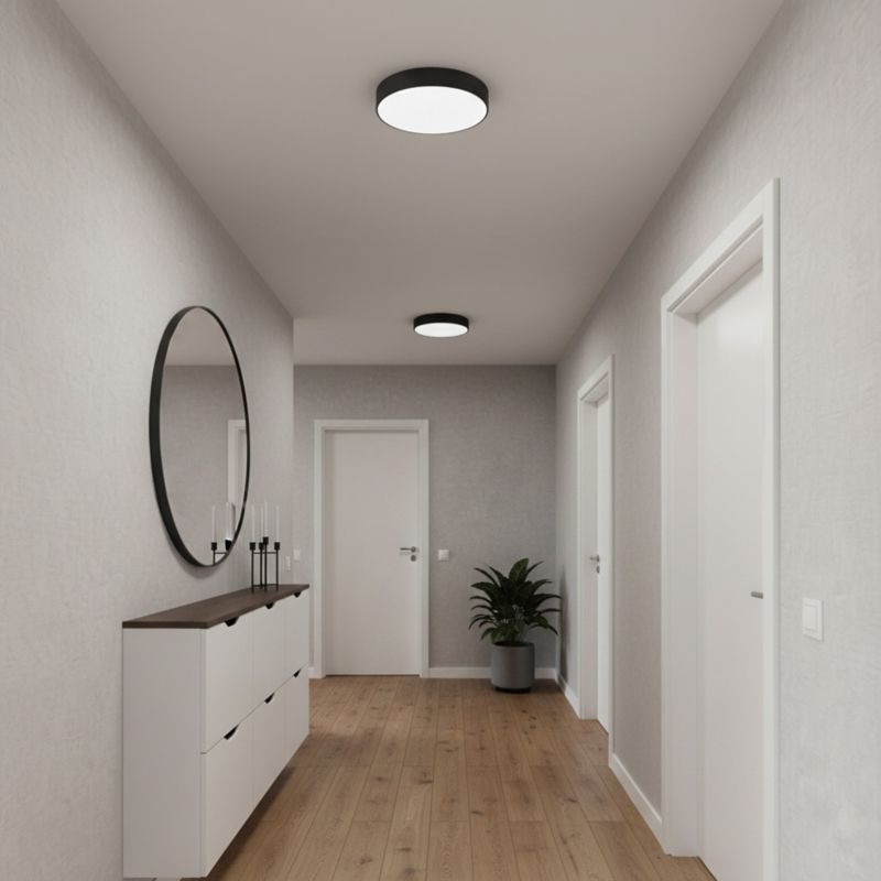 Plafon LED 24W HOROZ 2270lm 3CCT 21.5cm IP20 okrągły czarny CATALINA 1 szt.