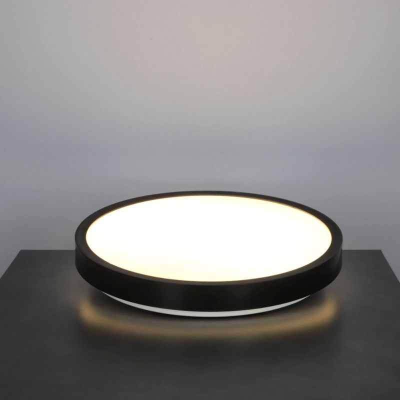 Plafon LED Edo Pereti 18W czarny pierścień 29,5cm, 3000K barwa ciepła, 1800lm, IP44, 220-240V EDO777611  1 szt.